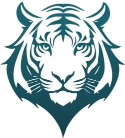 A.P.I.I.S. Finance logo tête de tigre turquoise